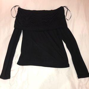Black off the shoulder top